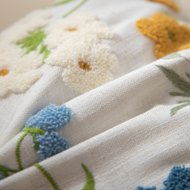 Folk Garden Embroidered Cushion