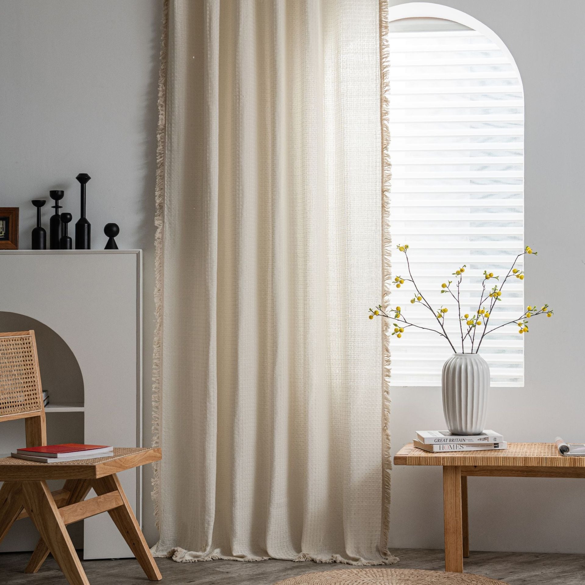 Waffle Tassel Curtain