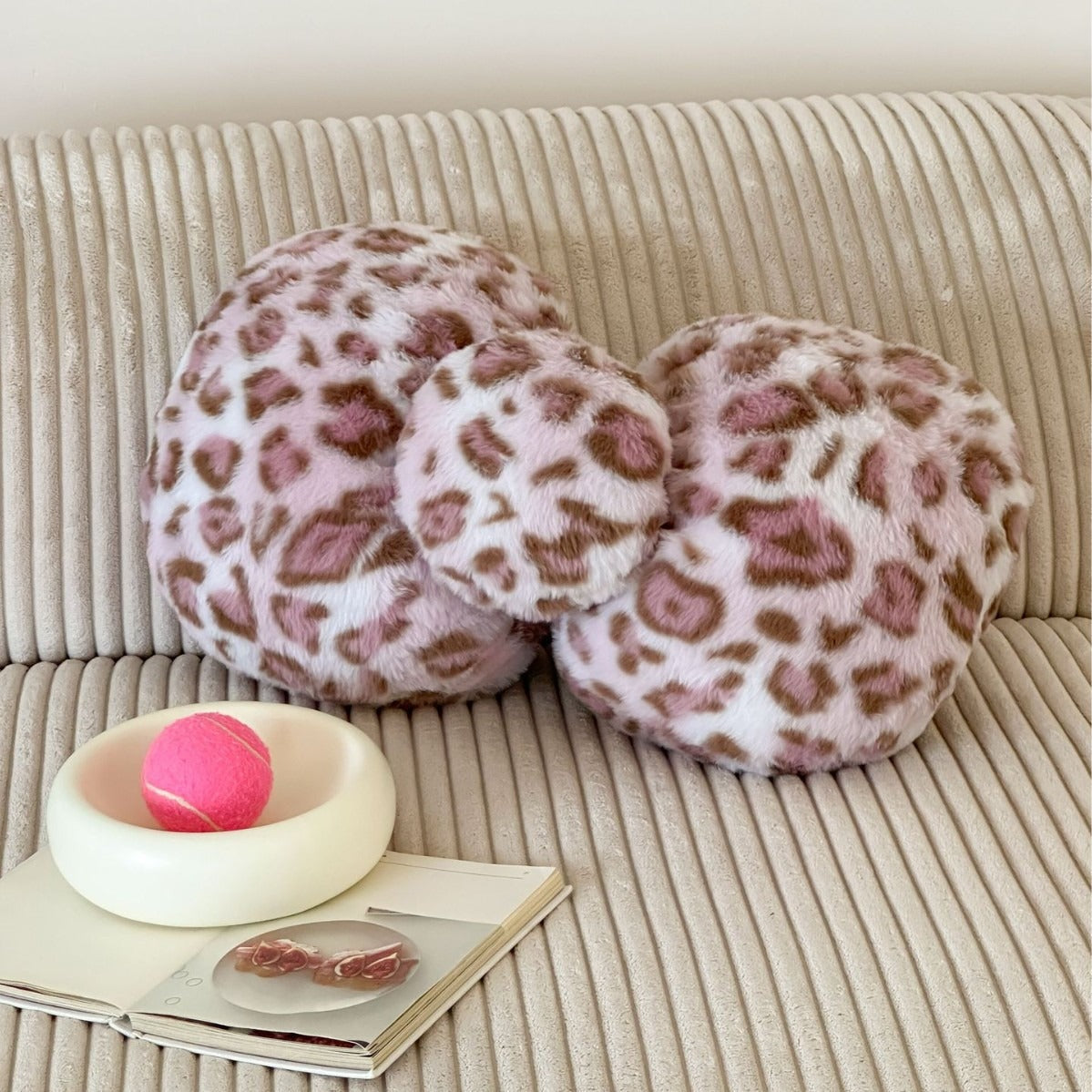 Fuzzy Bow Cushion
