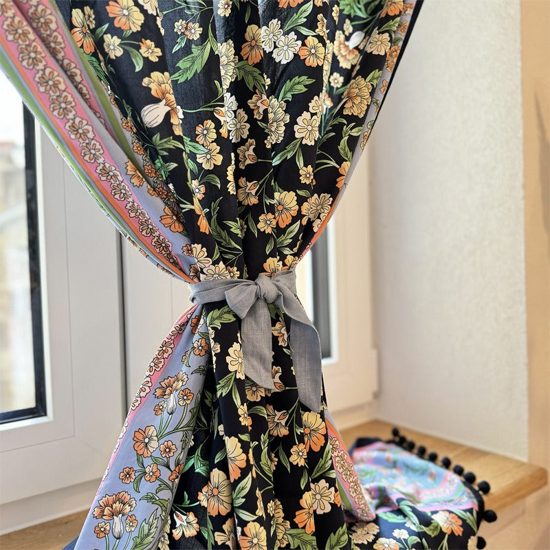 Black Magic Garden Cabinet Curtain