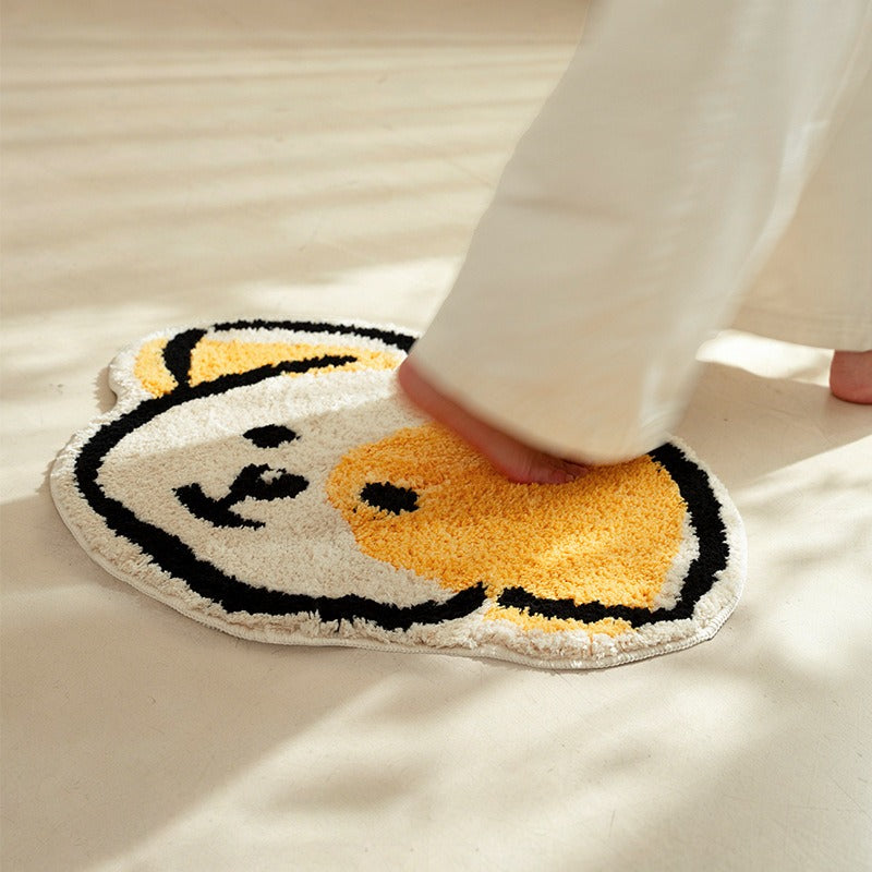 Yellow Fluffy Bath Mat