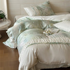 Green Moldy Leaf Lyocell Bedding Set