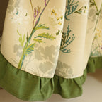 Green Garden Cabinet Curtain