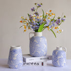 Blue Leave Ceramic Vase