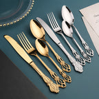 Dalia Gold Baroque Stainless Steel Cutlery Set