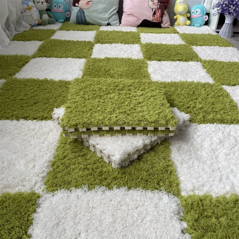 Fluffy Puzzle Tile Set - Fresh Lawn