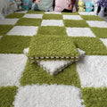 Fluffy Puzzle Tile Set - Fresh Lawn
