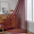 Soft Glow Lace & Fringe Curtain
