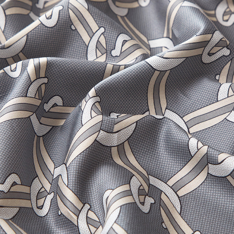 Alaric Chain Printed Luxury Egyptian Cotton Bedding Set