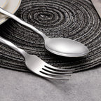Svelte Silver Faceted Luxury Stainless Steel Cutlery Set