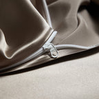 Solenne Mink Bronze Openwork Trim Luxury Pure Mulberry Silk Bedding Set