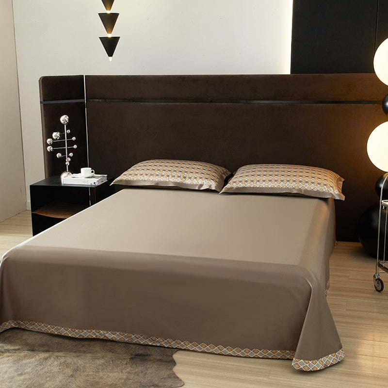 Lumiera Trellis Printed Luxury Egyptian Cotton Bedding Set