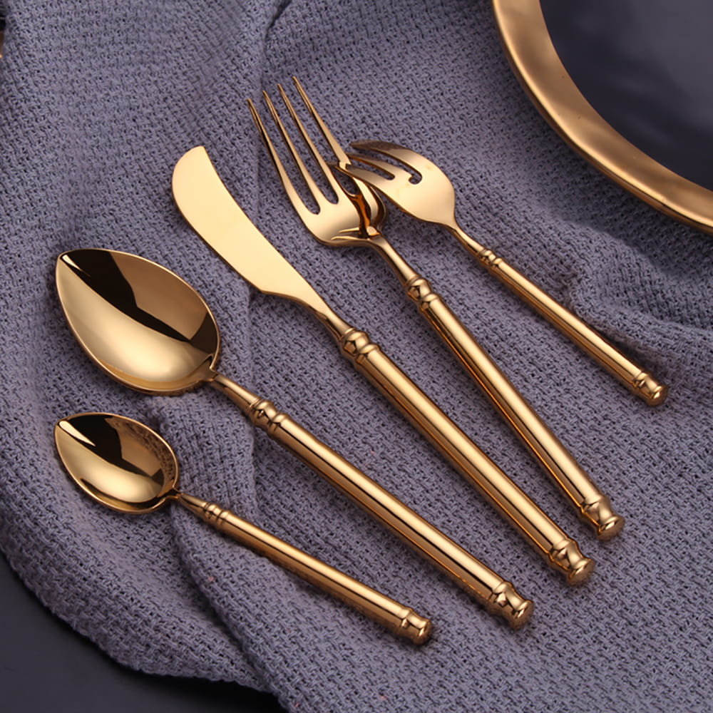 Helena Gold Luxury Stainless Steel Cutlery Set