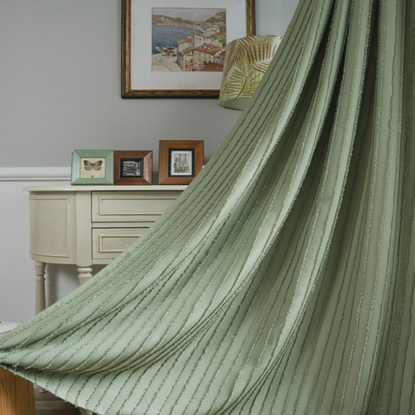Textured Fringe Curtain