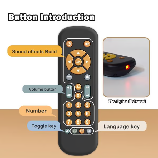 Baby Remote Control Toy - Interactive Educational Musical Toy for Toddlers