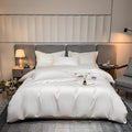 Neo White Silky Egyptian Cotton Bedding Set