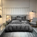 Neo Deep Grey Silky Egyptian Cotton Bedding Set