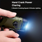 Hand Crank Solar Flashlight - Ultimate Emergency & Outdoor Light