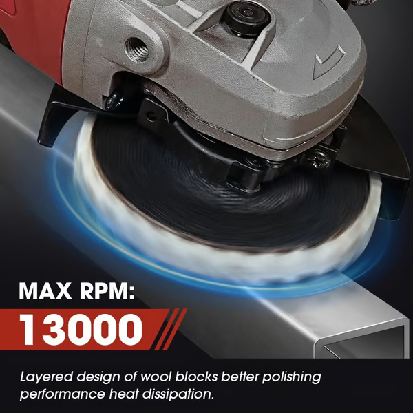 Premium Wool Felt Polishing Flap Disc for Angle Grinders - Mirror Finish Made Easy