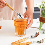 Arashiyama Natural Bamboo Handle Stainless Steel Cutlery Set