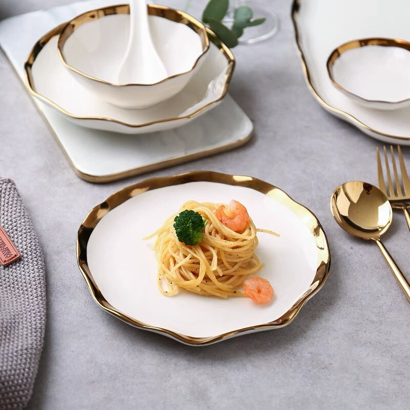 Nora Black White Luxury Dinnerware Set