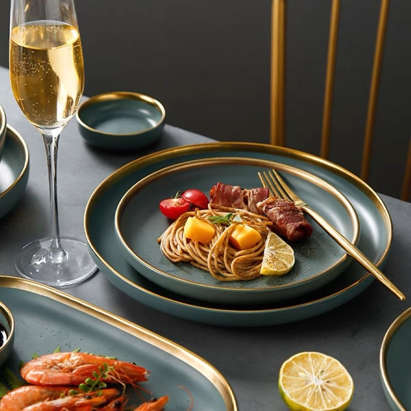 Celeste Grey Green Luxury Dinnerware Set