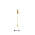 Retro Matte Gold Cutlery