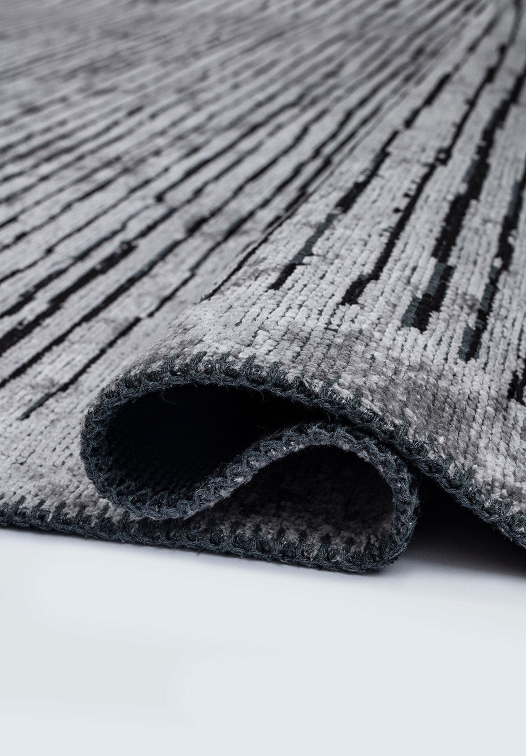 Stripe Black - Light Grey Rug