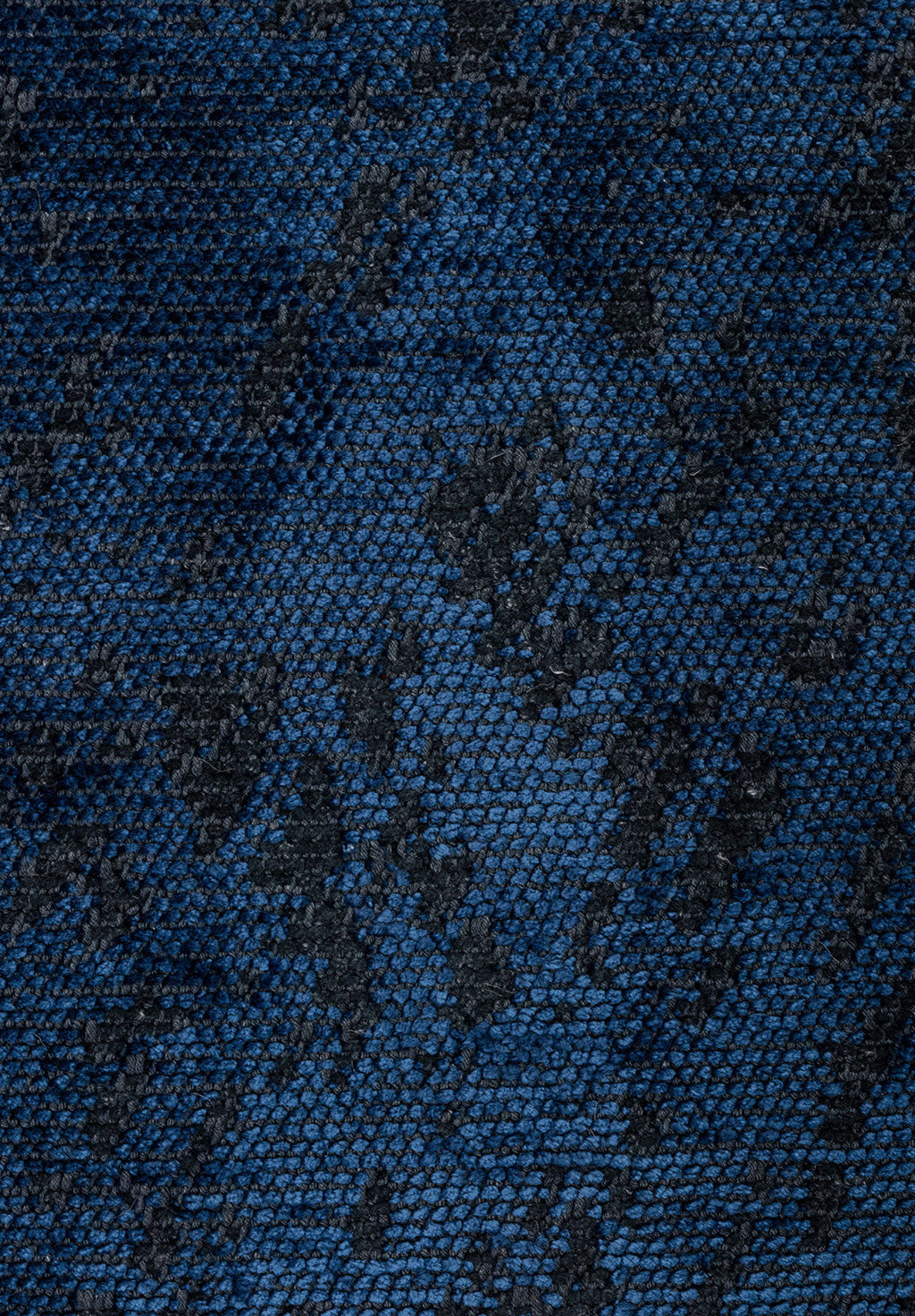 Rustic Navy Blue - Matte Black Rug