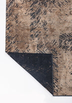 Rustic Dark Beige - Matte Black Rug