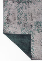 Rustic Grey - Dark Green Rug