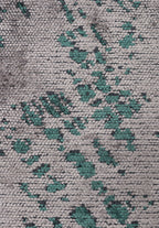 Rustic Grey - Dark Green Rug