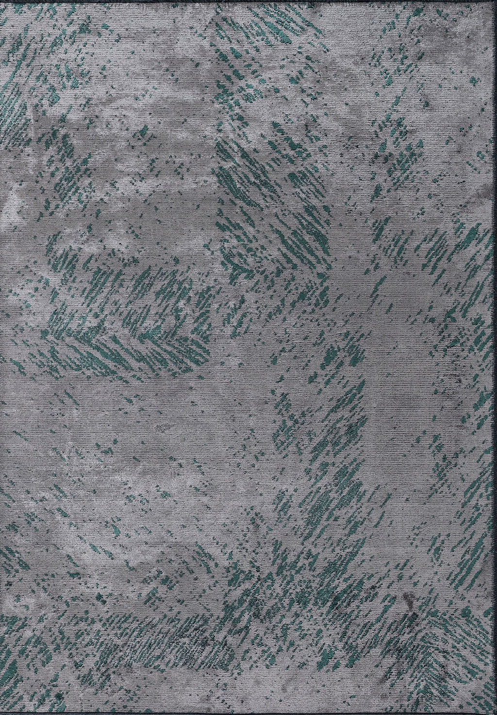 Rustic Grey - Dark Green Rug