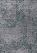 Rustic Grey - Dark Green Rug