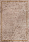 Parallel Border  Beige - Coffee Rug