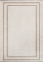 Parallel Border Ecru - Nougat Rug