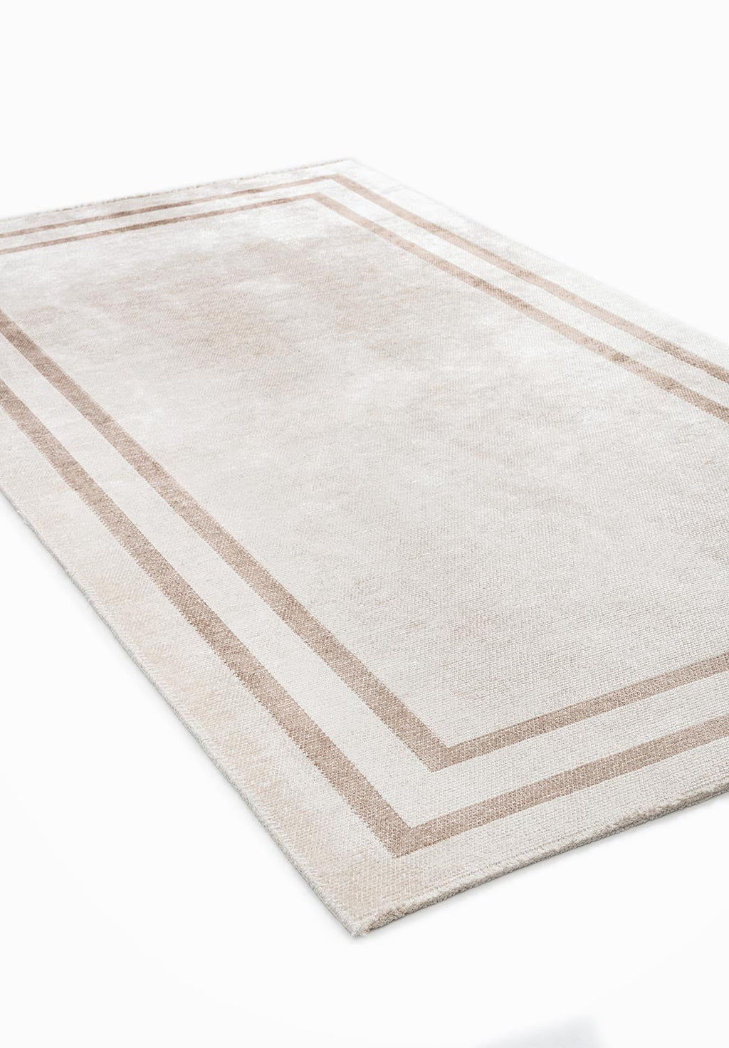 Parallel Border Ecru - Nougat Rug