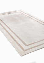 Parallel Border Ecru - Nougat Rug