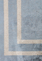 Parallel Border Blue - Beige Rug
