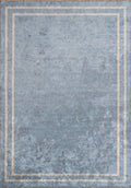 Parallel Border Blue - Beige Rug