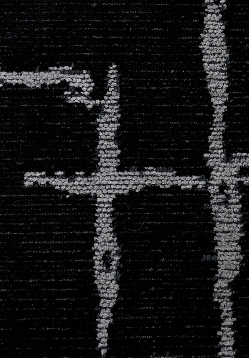 Mark Light Grey - Black Rug