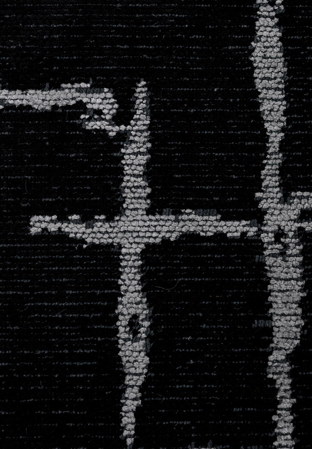 Mark Light Grey - Black Rug