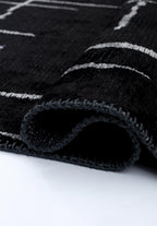 Mark Light Grey - Black Rug