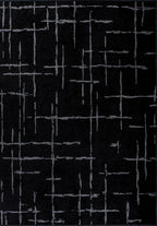 Mark Light Grey - Black Rug