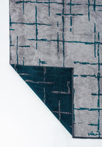 Mark Dark Turquoise - Light Grey Rug