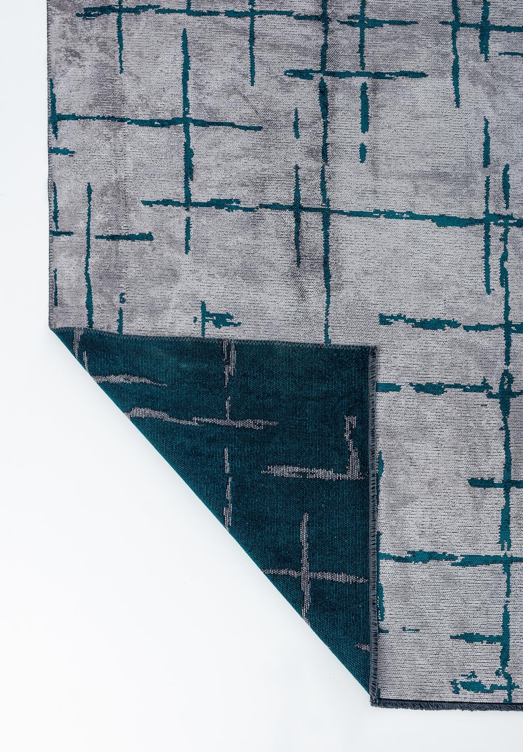 Mark Dark Turquoise - Light Grey Rug