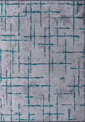 Mark Dark Turquoise - Light Grey Rug