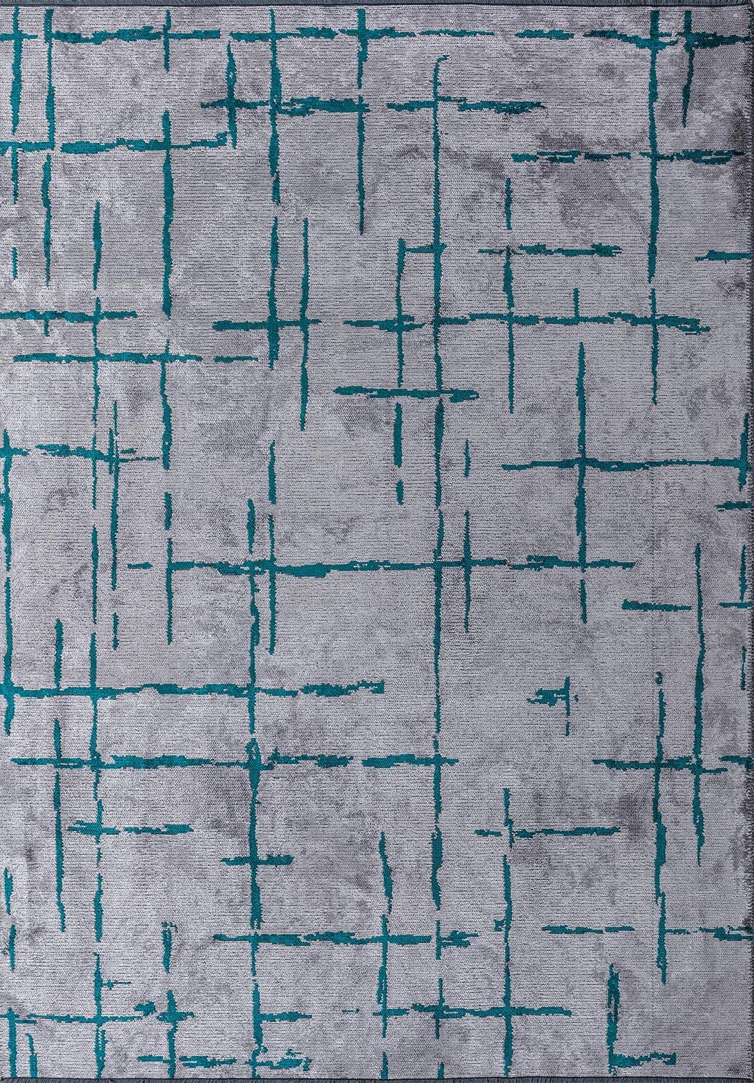 Mark Dark Turquoise - Light Grey Rug