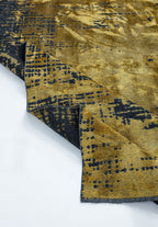 Space Yellow - Matte Black Rug