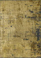 Space Yellow - Matte Black Rug